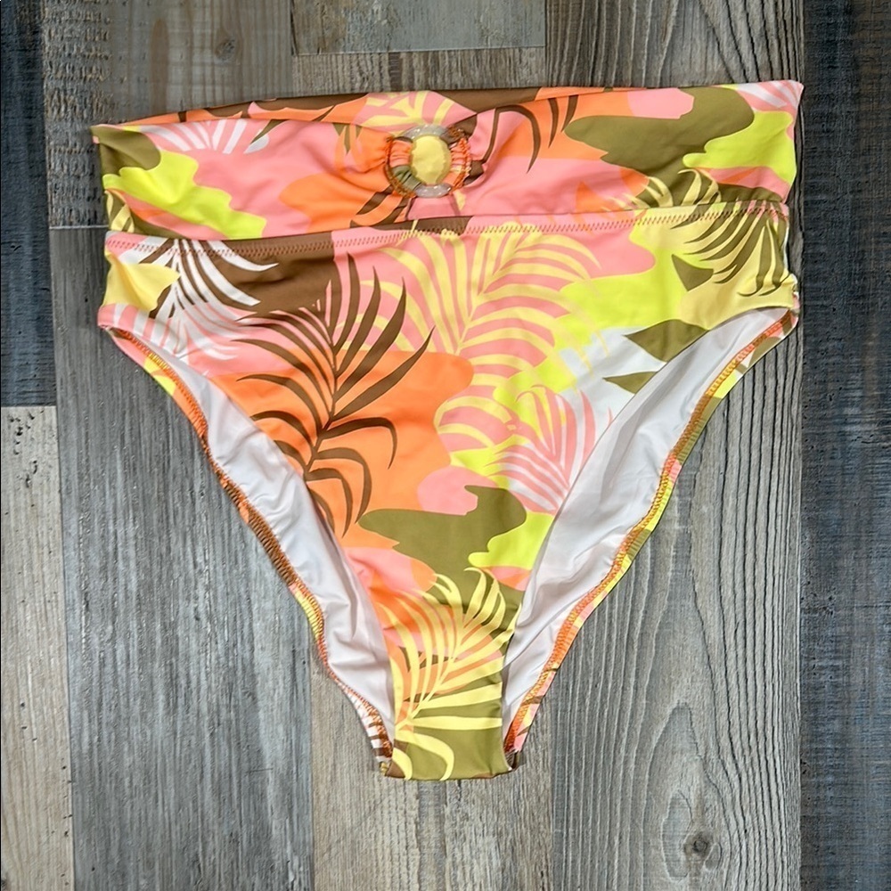 Sanctuary Orange Yellow Bikini Vibrant Tropical Print - Picture 2 of 5
